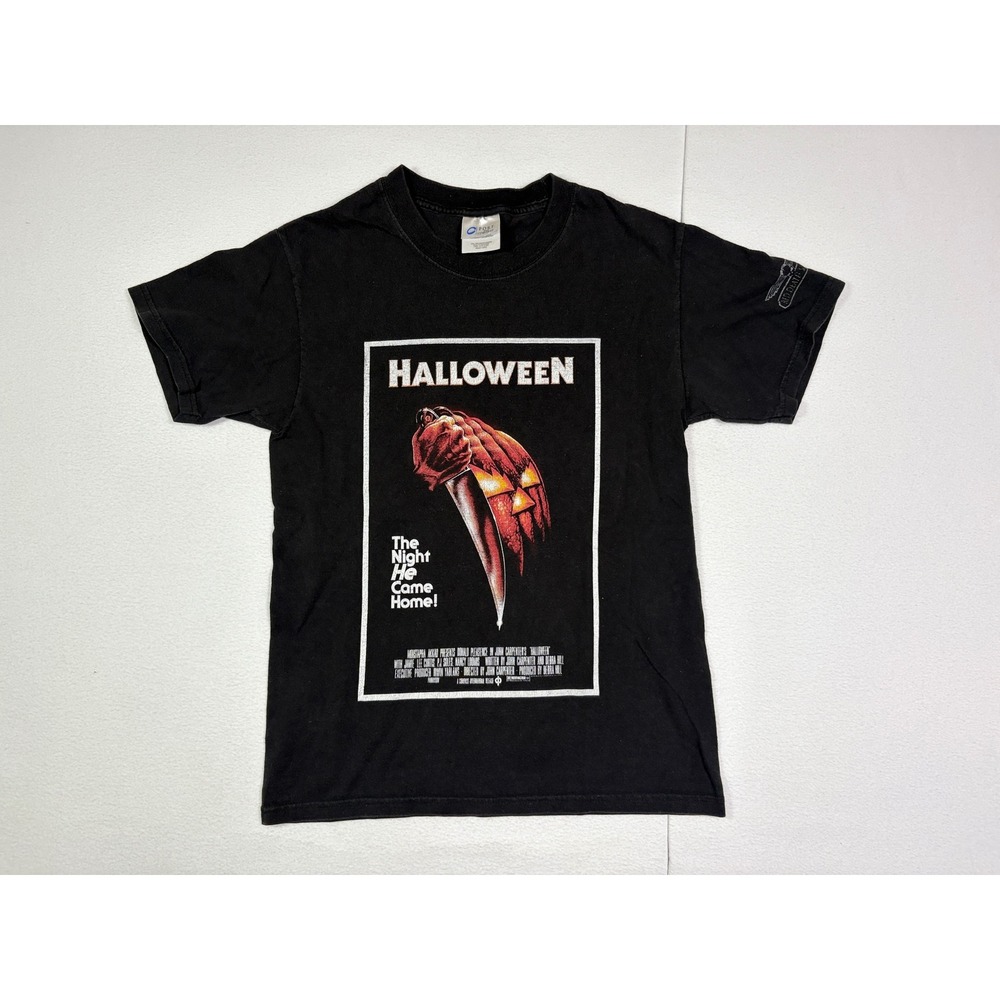Halloween Movie Poster Graphic T-Shirt Mens Small Black Port and Company Cotton
